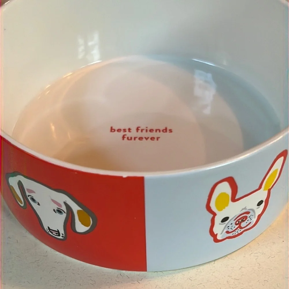 “meow” sculpted small bowl-grey/pale pink/mustard